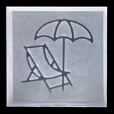 Tampon à savon "Parasol/chaise longue"