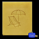 Tampon à savon "Parasol/chaise longue"