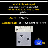 Mini Seifenstempel "3 Sterne"