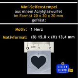 Mini Seifenstempel "1 Herz"