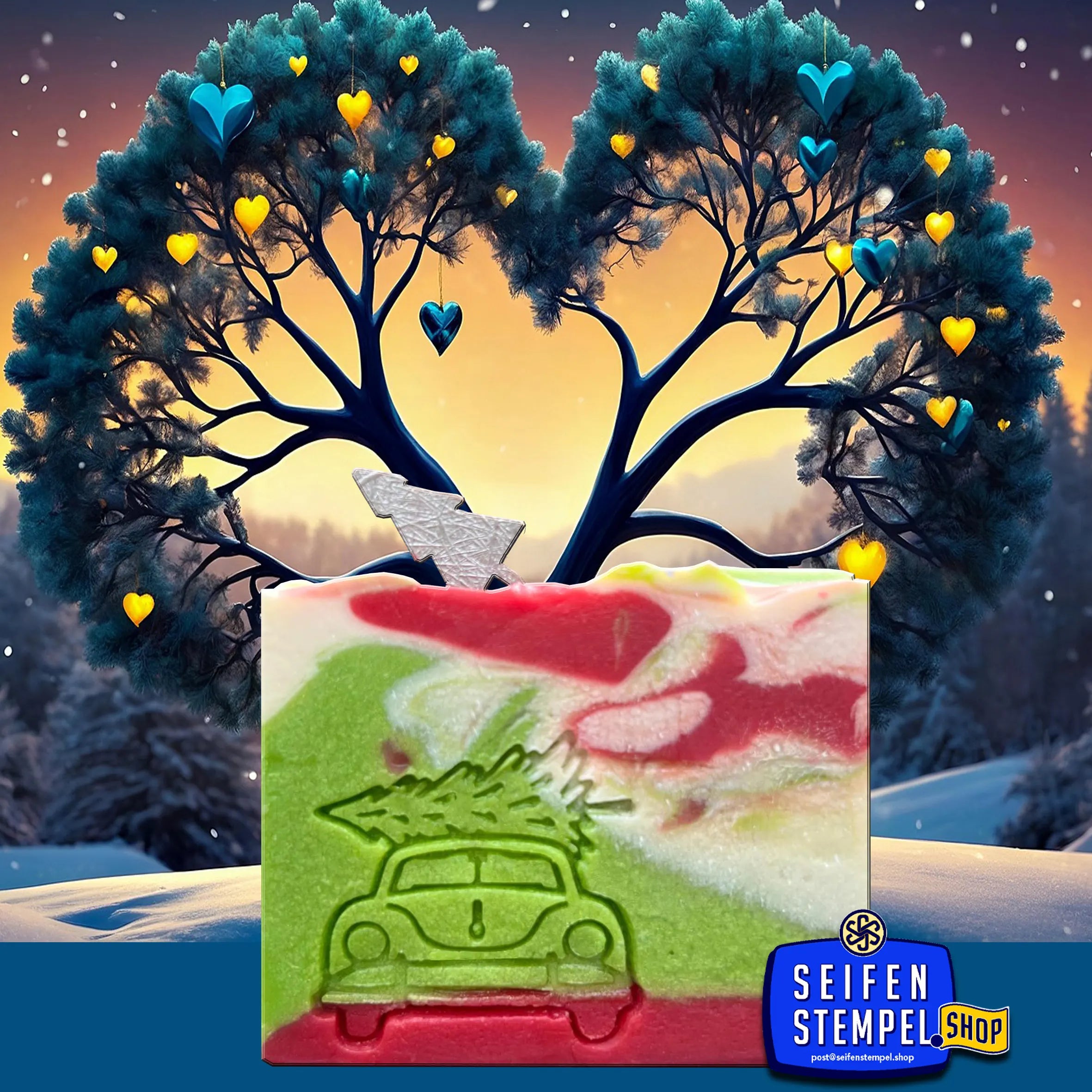 Seifenstempel "Driving Home for Christmas"