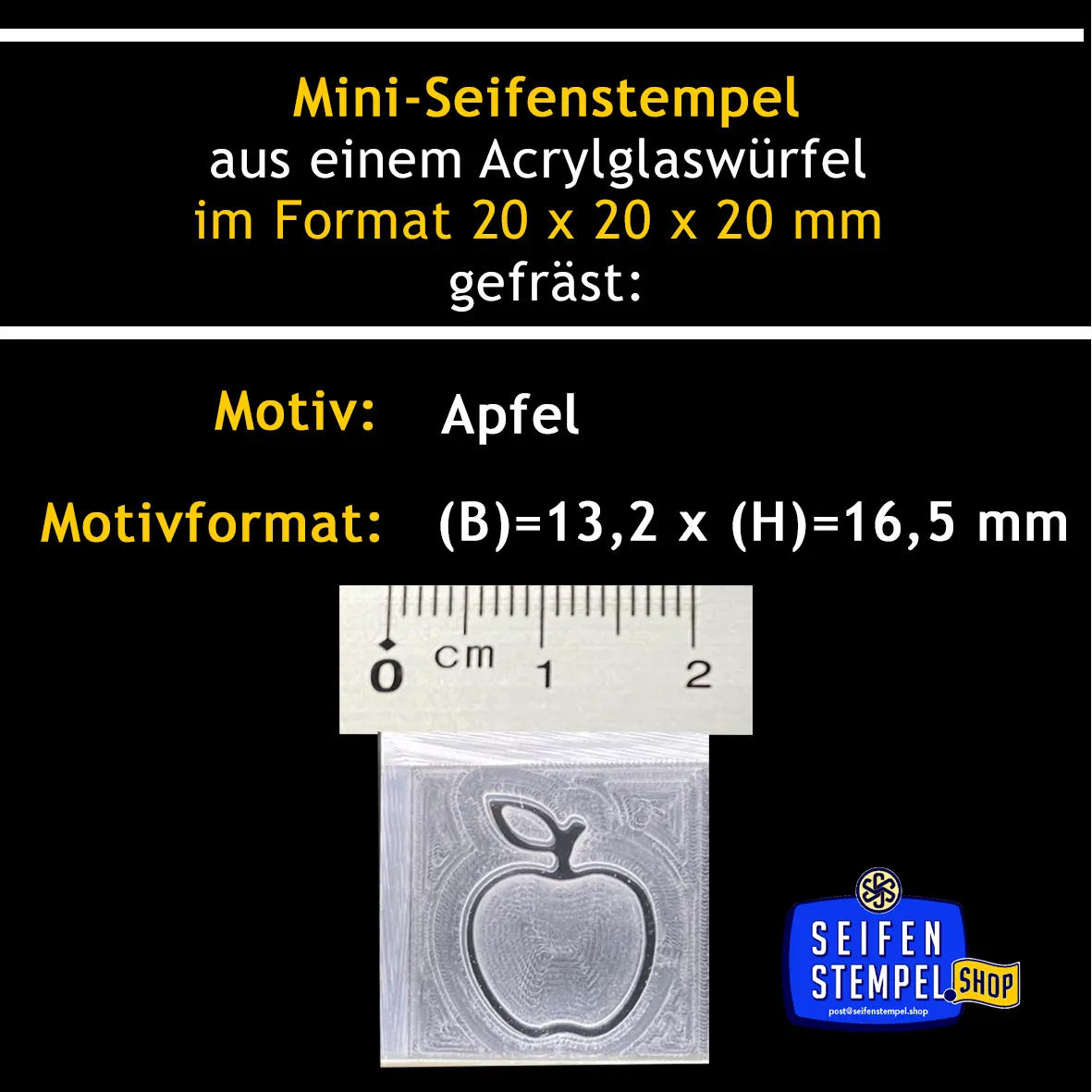 Mini-Seifenstempel "Apfel"
