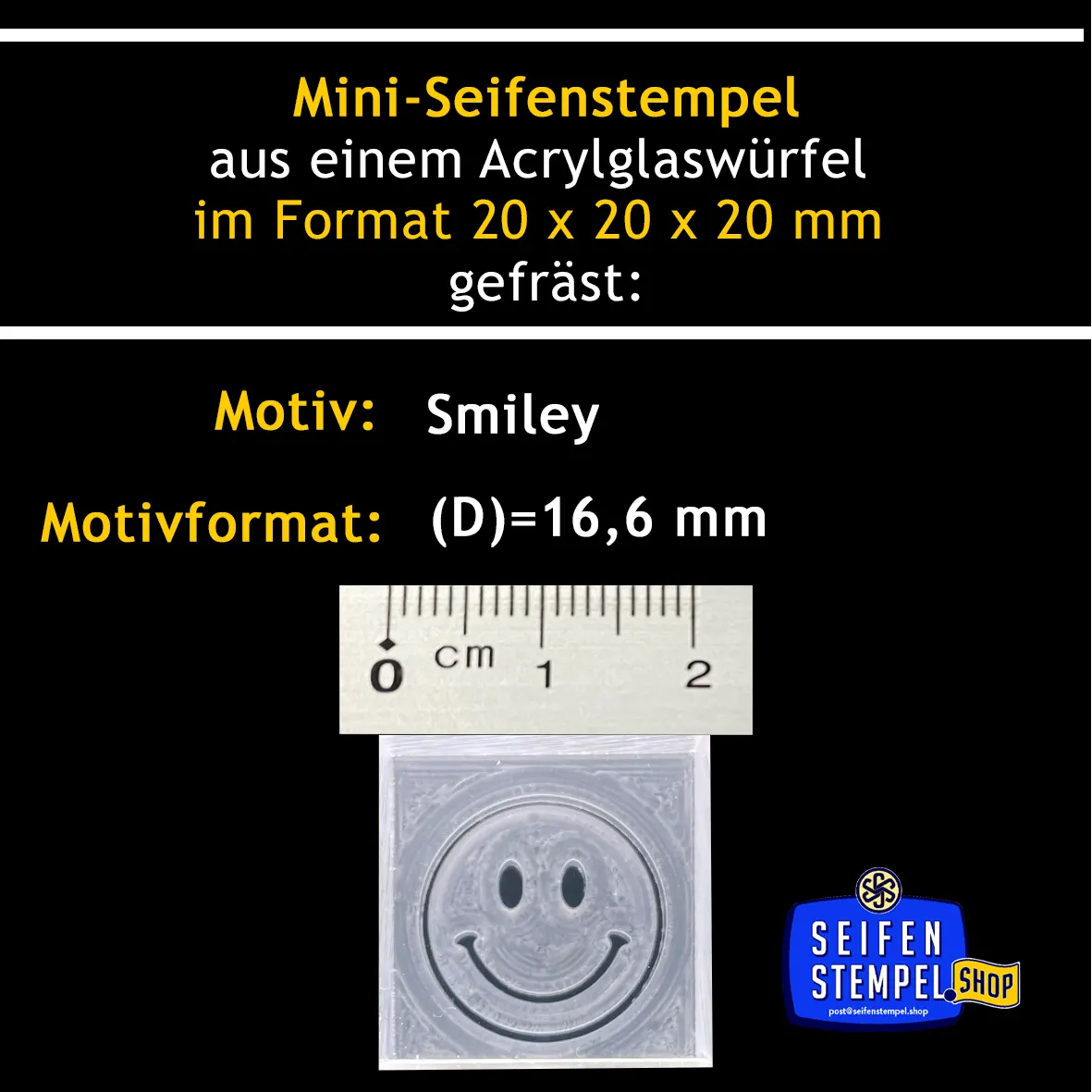 Mini-Seifenstempel "Smiley"