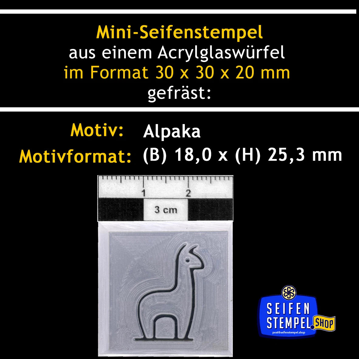 Mini-Seifenstempel "Alpaka"