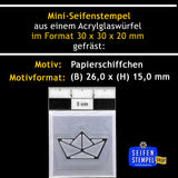 Mini-Seifenstempel "Papierschiffchen"