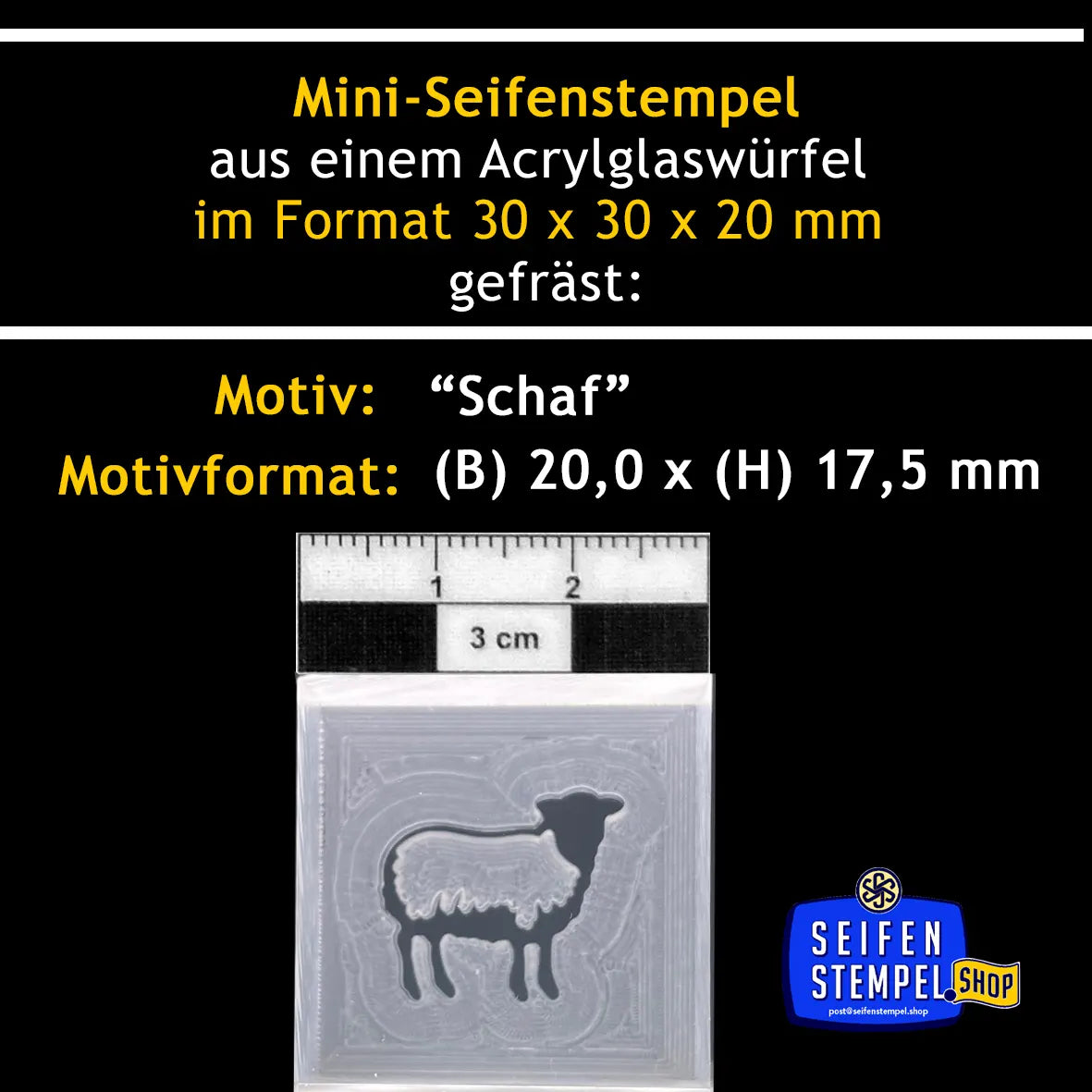 Mini-Seifenstempel "Schaf"