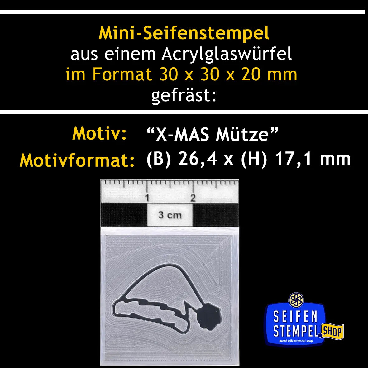 Mini-Seifenstempel "X-MAS Mütze"
