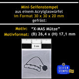 Mini-Seifenstempel "X-MAS Mütze"
