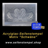 Acrylglas-Seifenstempel "Schwäne"