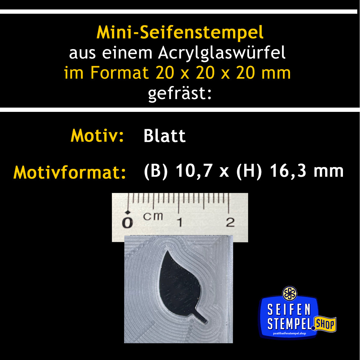 Mini Seifenstempel "Blatt"